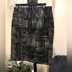 Alfani Stretch Pull On Abstract Pencil Skirt Size Small
